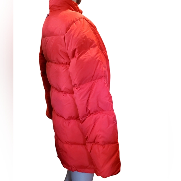 Tommy Hilfigger Down Puffer Red Jacket XL full zip Unisex 55%Down 45% Feathers - Picture 8 of 12